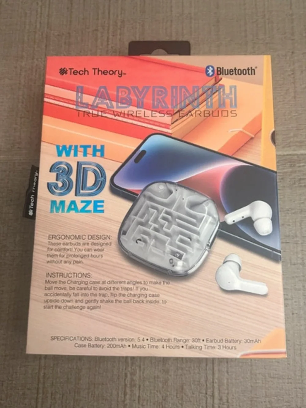 Theory Labyrinth True Wireless Earbuds — White Maze Case
